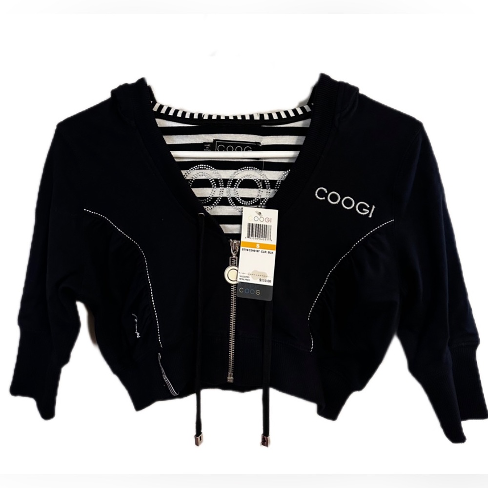 COOGI BLACK CROP TOP size small *on tag*